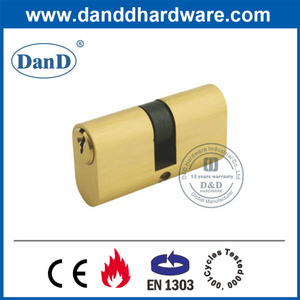 Sécurité de serrure de morce en laiton EURO Sécurité Ovale Double Cylindre-DDLC008