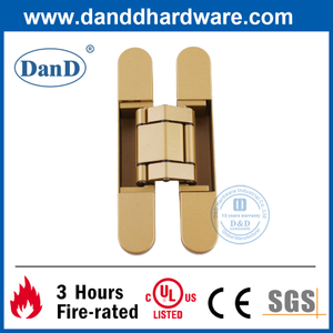 Alliage de zinc 3D Golden porte cachée Hing pour porte en bois-DDCH008-G80