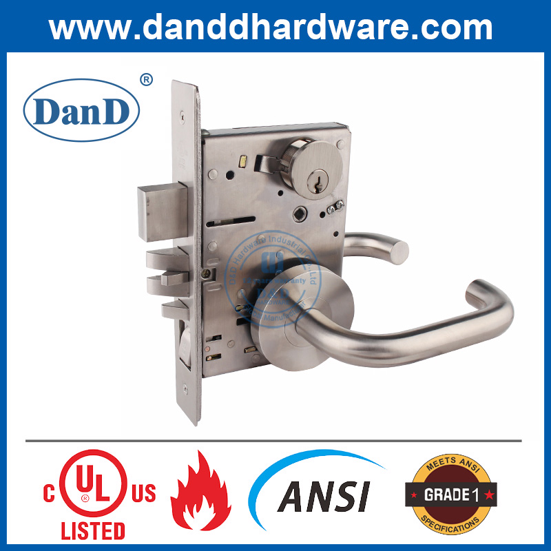SUS304 ANSI Grade 1 Serrure de porte la plus sécurisée pour porte d'entrée-DDAL20