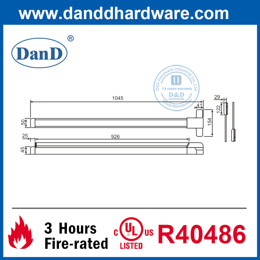 UL classée en acier inoxydable ANSI Bar-DDPD006