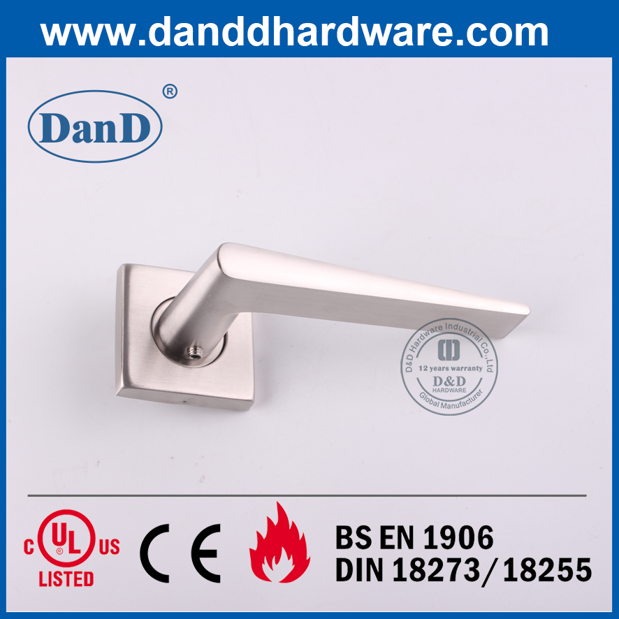 Poignée de porte de levier rose SUS304 carré pour porte avant-DDSH037