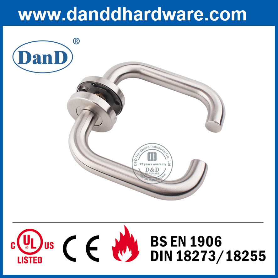 CE Grade 4 en acier inoxydable 304 Poignée de porte interne au feu moderne-DDTH001