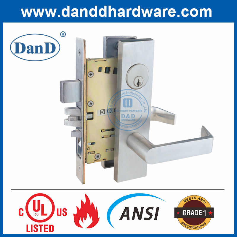 SUS304 ANSI Grade 1 Serrure de porte la plus sécurisée pour porte d'entrée-DDAL20