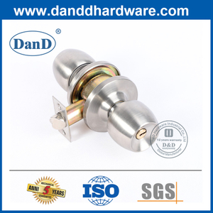 Boutons de porte intérieure contemporaine en alliage de zinc avec serrure DDLK065